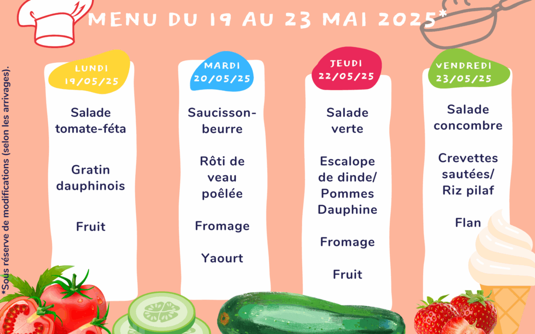 Semaine du 19 au 23 Mai 2025